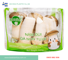 Bao bì ( túi ) đựng nấm đóng hàng siêu thị