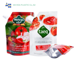 Túi đựng nước chấm có van nắp mở, vòi mở