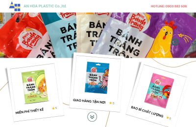 Sản xuất bao bì đựng bánh tráng trộn