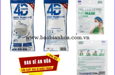 Sản xuất bao bì khẩu trang theo yêu cầu Bình Dương
