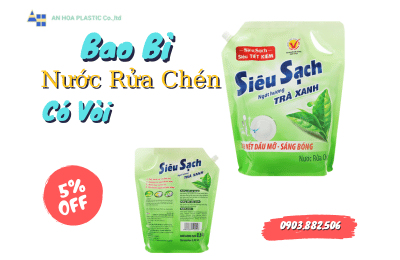 Sản xuất túi đựng nước rửa chén có vòi 