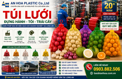 Bán sỉ túi lưới đựng hành, tỏi, trái cây Long An