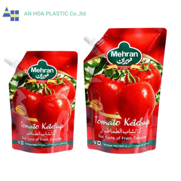 Túi đựng nước chấm có van nắp mở, vòi mở